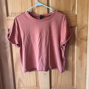 Wild Fable Orange Relaxed Crop Top Short Sleeve